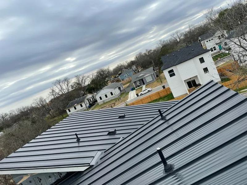 Standing seam metal roof panels with vents for Skylight Repair in Holly Ridge